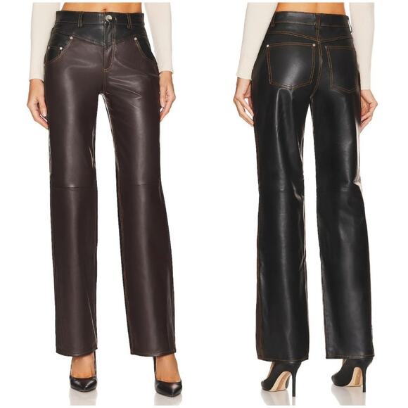 L'Academie Clarette Leather Pant 100% Leather Size Medium NWT $458 - Picture 4 of 7
